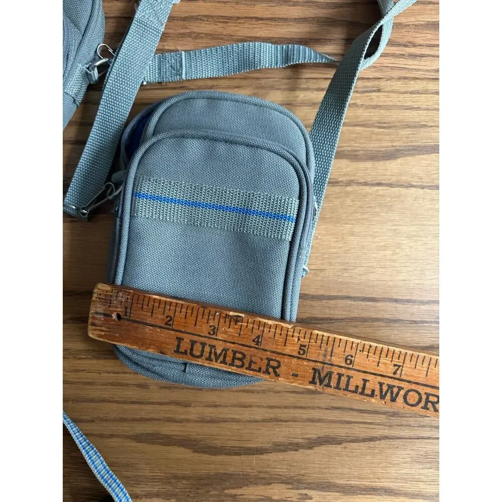 Vintage Profoto Gray Blue Camera Bags Shoulder Strap Zipper Pockets Set Of 3
